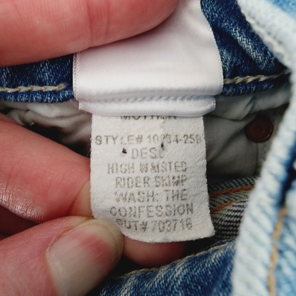 MOTHER NWT High Waisted Rider Skimp Wash: The Confession Trendy Stylish Size 31 - Picture 12 of 13